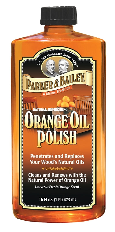 Parker & Bailey 510677 Oil Polish, 16 oz, Light Orange, Liquid, Orange