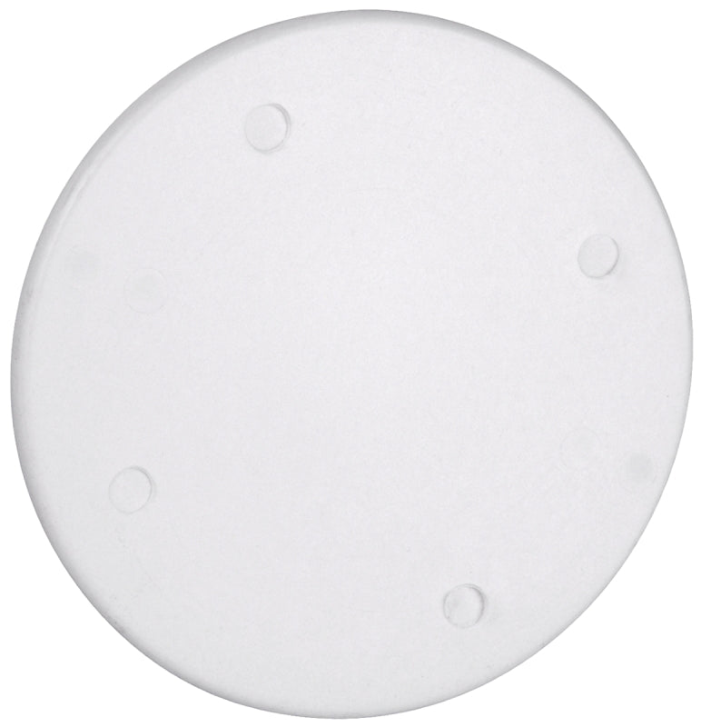 Carlon 4052-WHITE Outlet Box Cover, 4 in Dia, Round, Phenolic, White