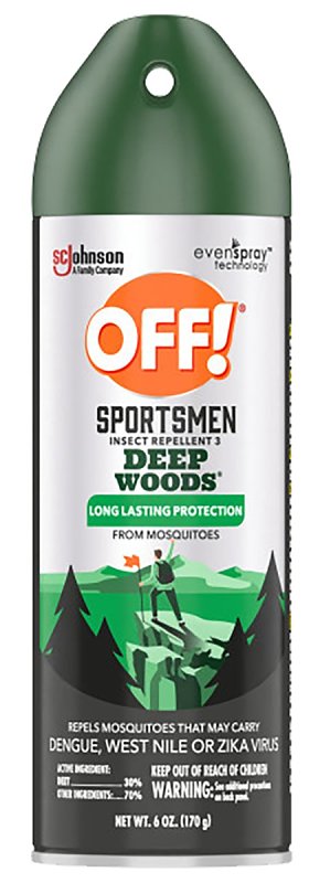 OFF! Deep Woods 61851 Sportsmen Insect Repellent II, 6 oz Aerosol Can, Clear