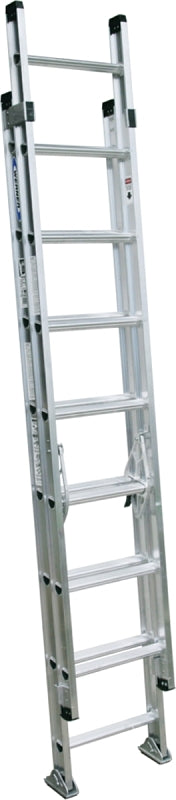 Werner D1516-2 Extension Ladder, 16 ft H Reach, 300 lb, Aluminum