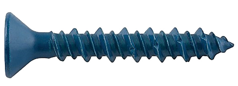 DEWALT UltraCon+ Series DFM12744 Concrete Screw Anchor, 3/16 in Dia, 2-1/4 in L, Carbon Steel, Zinc Stalgard, 100/BX