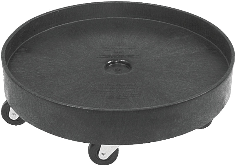 Rubbermaid FG265000BLA Drum Dolly, 500 lb, HDPE, Black