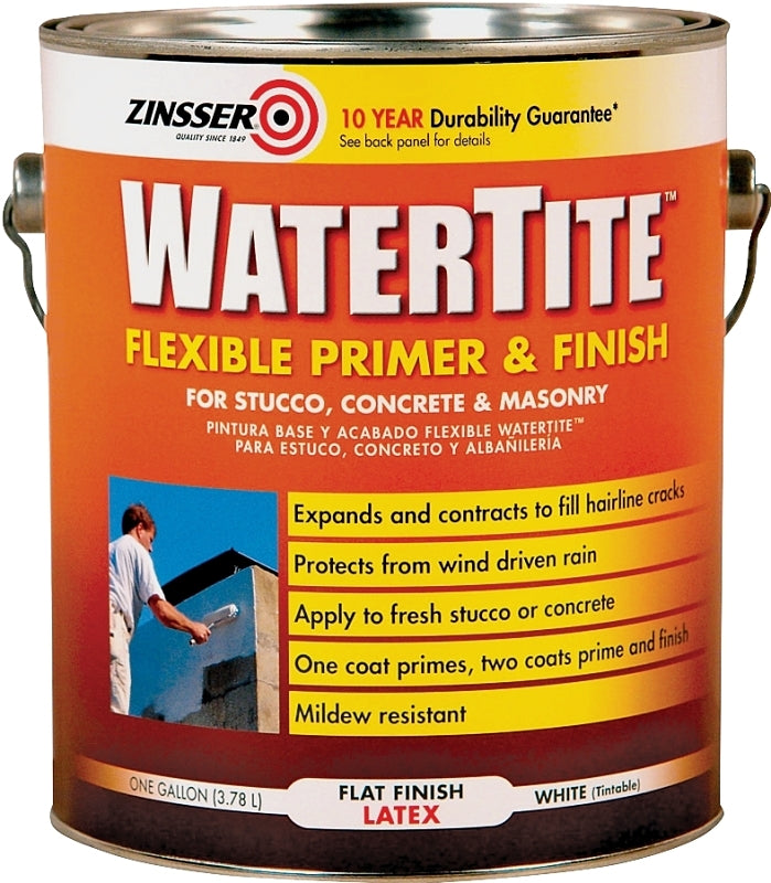 ZINSSER WATERTITE 5061 Flexible Primer and Finish, White, 1 gal Can