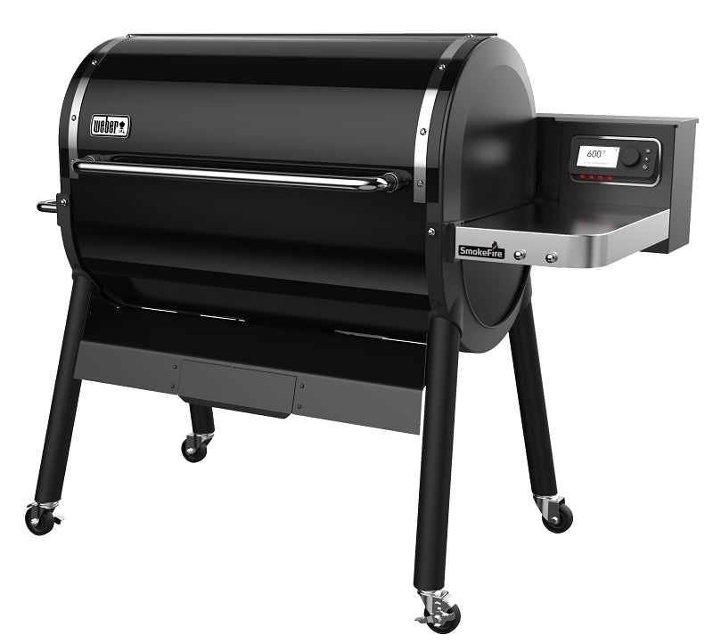 Weber SmokeFire 23510001 Pellet Grill, 1008 sq-in Primary Cooking Surface, Side Shelf Included: Yes, Steel Body, Black