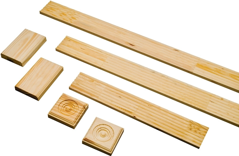 Waddell FCS27 Door Moulding Set, 2-1/4 in W, Casing Profile, Synthetic