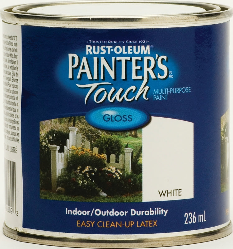 RUST-OLEUM PAINTER'S Touch N1992730 Brush-On Paint, Gloss, White, 236 mL Can