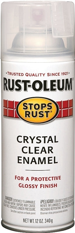 Rust-Oleum 7701830 Rust Preventative Spray Paint, Gloss, Crystal Clear, 12 oz, Can