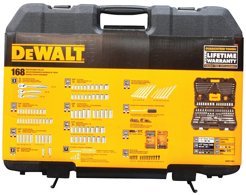 DeWALT DWMT73803 Mechanic's Tool Set, 168-Piece