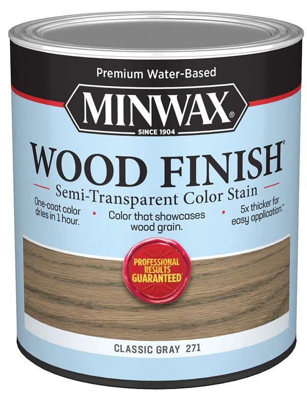 Minwax 108200000 Wood Stain, Semi-Transparent, Classic Gray, Liquid, 32 fl-oz