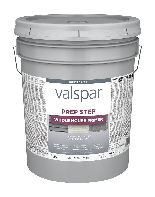 Valspar Prep-Step 981-5GAL Primer, White, 5 gal, Pail