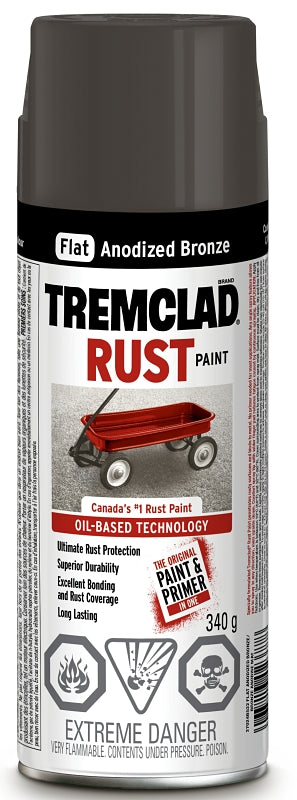 Rust-Oleum 27024B522 Rust Preventative Spray Paint, Flat, Anodized Bronze, 340 g, Can