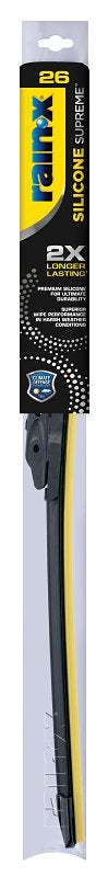 Rain-X Silicone Supreme 830526 Wiper Blade, Beam Blade, 26 in L Blade, Silicone Rubber