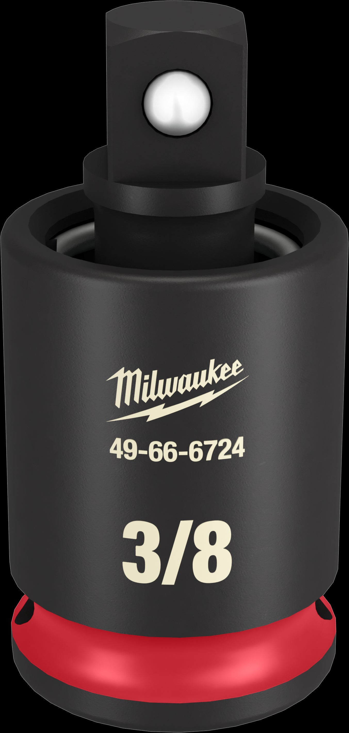 Milwaukee 49-66-6724 Socket Universal Joint, 3/8 in Drive, Impact Drive, 3/8 in Output Drive, Female Output Drive