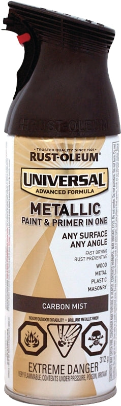 Rust-Oleum 264656 Metallic Spray Paint, Metallic, Carbon Mist, 312 g, Can