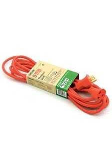 CCI 541504 Outdoor Extension Cord, 16 AWG Wire, 3 m L, Orange Sheath, 125 V