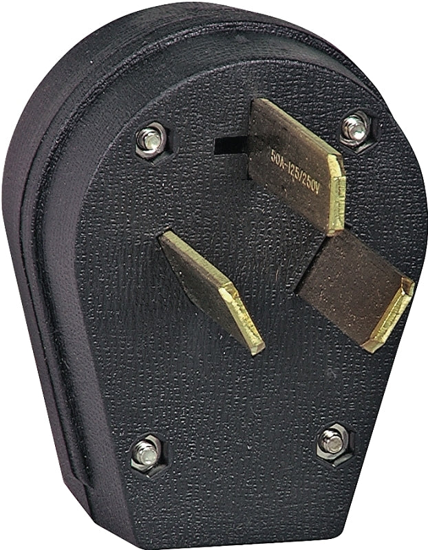 Eaton Wiring Devices S80-SP Electrical Plug, 3 -Pole, 30/50 A, 125/250 V, Black