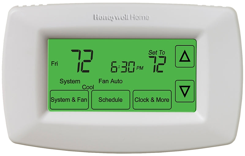 Honeywell RTH7600D1030/E1 Programmable Thermostat, Backlit Touch Screen Display, White