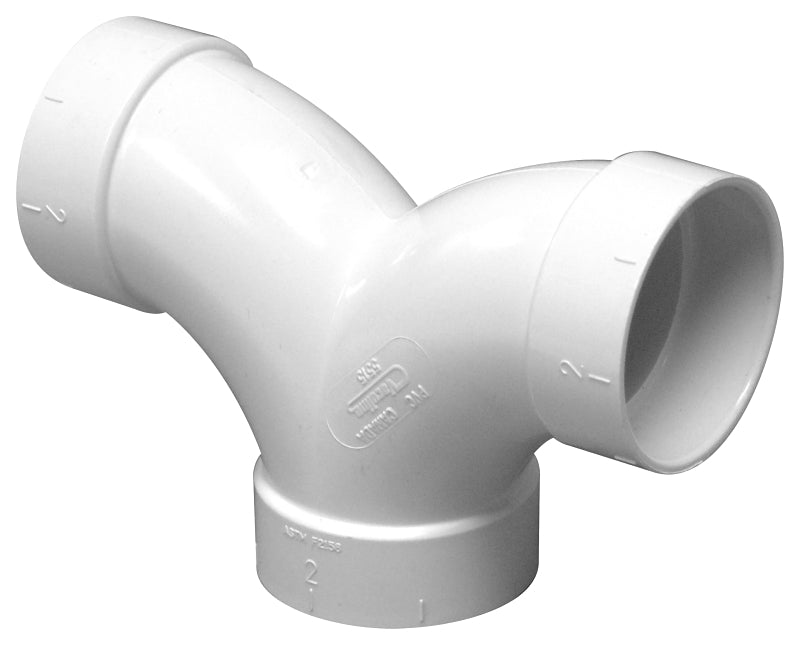 IPEX 201004 3-Way Pipe Elbow, 2 in, Socket, 90 deg Angle, PVC, White