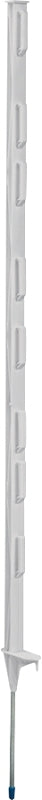 Zareba Fi-Shock A-48 Step-In Fence Post, 4 ft OAH, Polypropylene, White