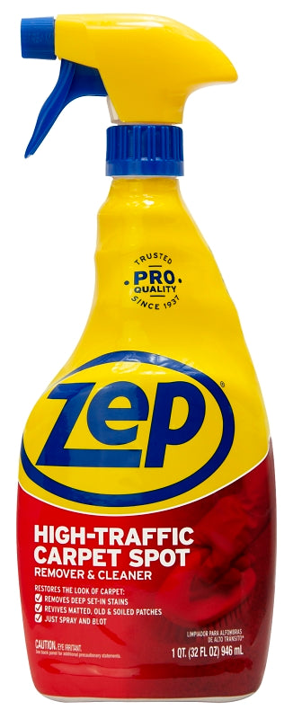 Zep ZUHTC32 Carpet Cleaner, 1 qt Bottle, Liquid, Pleasant, Clear