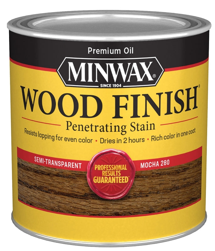 Minwax 227194444 Interior Wood Stain, Mocha, Liquid, 1/2 pt