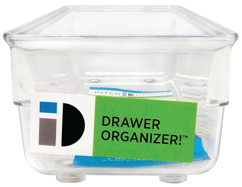 iDESIGN LINUS 52430 Drawer Organizer, Plastic, Clear, 9 in OAL, 2 in OAH, 3 in OAW