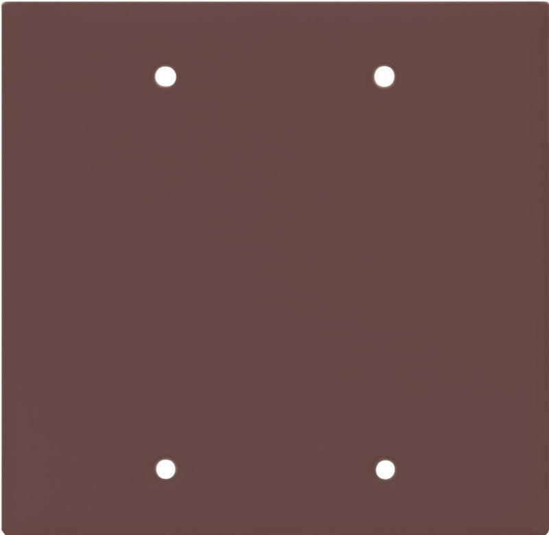Eaton Cooper Wiring 2137 2137B-BOX Wallplate, 4-1/2 in L, 4.56 in W, 0.08 in Thick, 2 -Gang, Thermoset, Brown