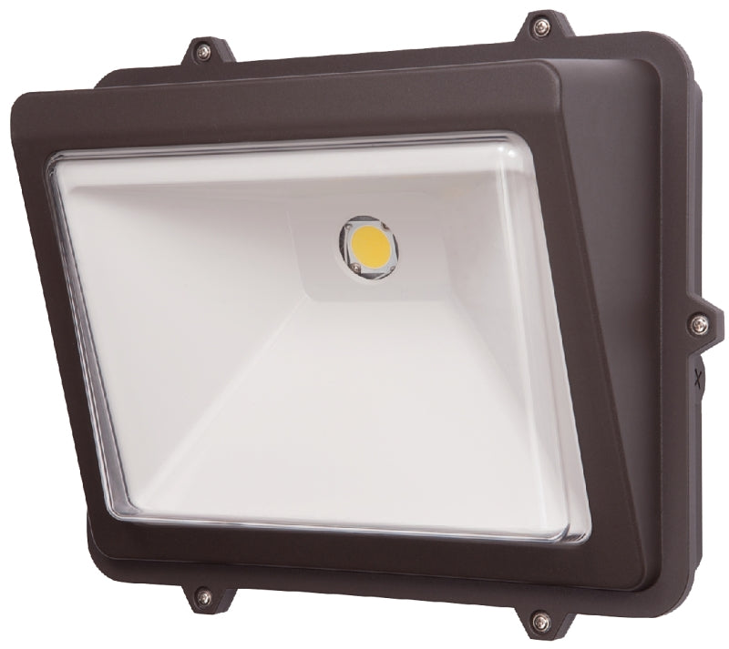 HALO WP5550LBZ Flood Light, 120 V, 50 W, LED Lamp, 180 deg Beam, 5500 Lumens Lumens, 5000 K Color Temp, Aluminum Fixture