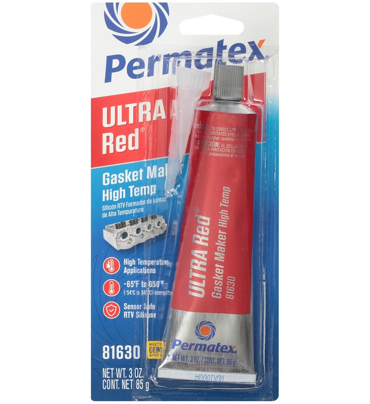 Permatex Ultra Red 81630 Gasket Maker, 3.35 oz, Paste Liquid