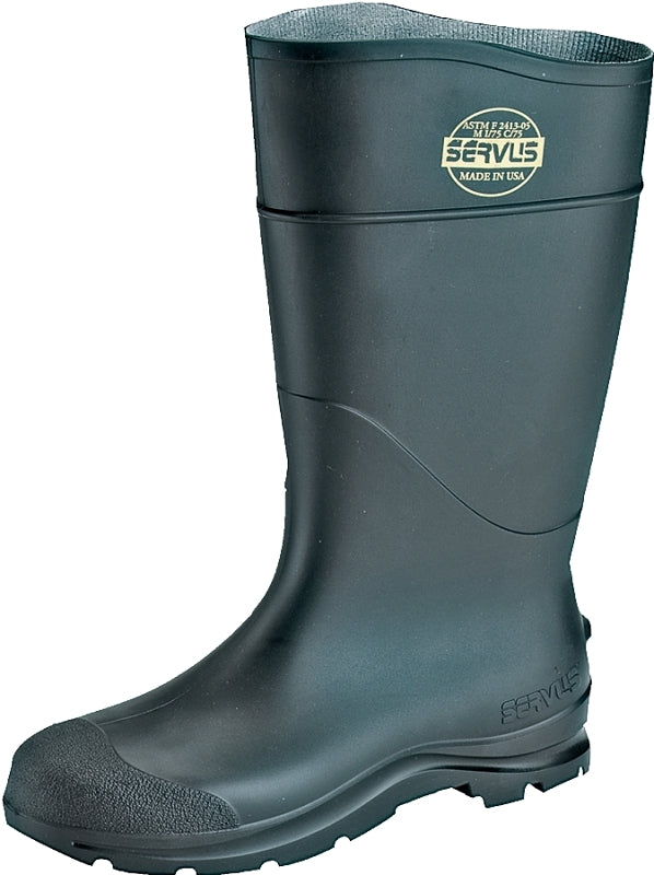 Servus 18821-11 Knee Boots, 11, Black, PVC Upper, Insulated: No