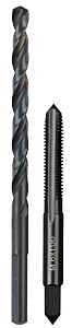 Milwaukee 49-57-5536 Drill and Tap Bit, HCS, Black Oxide, Specifications: M6x1 Straight Flute Plug Tap, #9 Drill