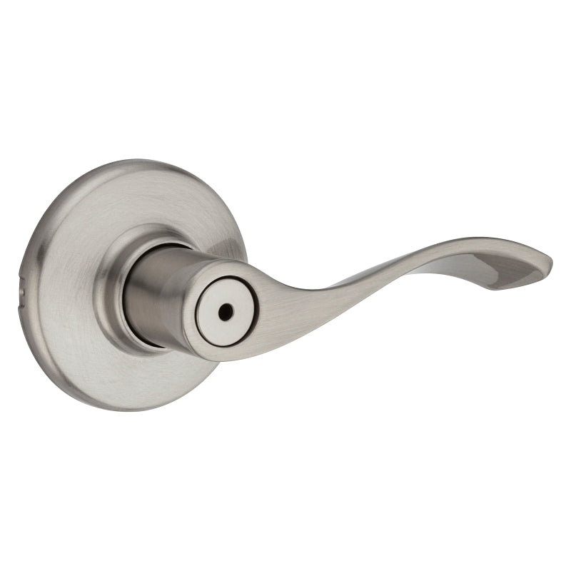 Kwikset 300BL 15 6AL Privacy Lever, Turnbutton Lock, Satin Nickel, Zinc, Residential, Reversible Hand, 3 Grade