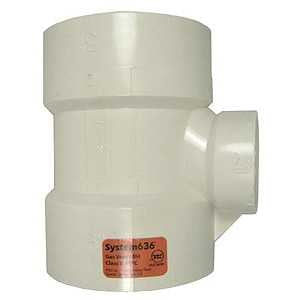 IPEX System 636 296082 Pipe Tee, 2 in, Hub, PVC