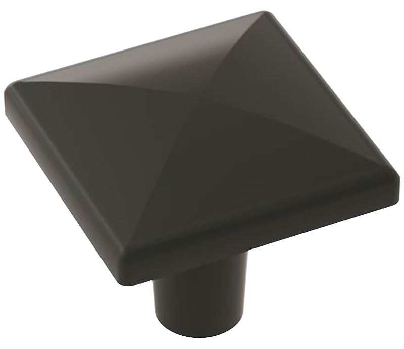 Amerock Extensity Series BP29370FB Cabinet Knob, 1-1/16 in Projection, Zinc, Matte Black