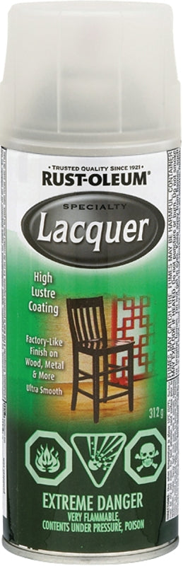 Rust-Oleum N1906830 Lacquer, Liquid, White, 312 g, Aerosol Can