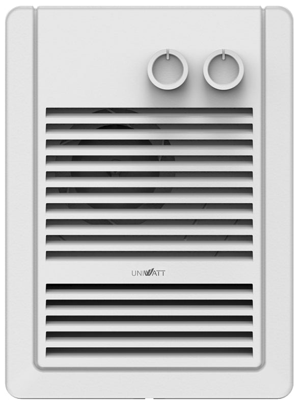 Uniwatt UHF Series UHF1002TTW Heater, 4.2 A, 208/240 V, 750, 1000 W, 3413 Btu, 100 sq-ft Heating Area, 1-Heat Setting, 1/EA