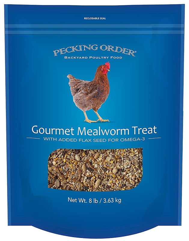 Pecking Order 009327 Chicken Mealworm Treat, 8 lb Bag