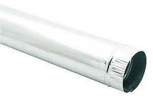 Imperial GV1296 Round Pipe, 4 in Dia, 36 in L, Galvanized Steel