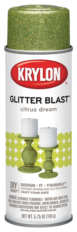 Krylon K03808A00 Craft Spray Paint, Glitter, Citrus Dream, 5.75 oz, Can