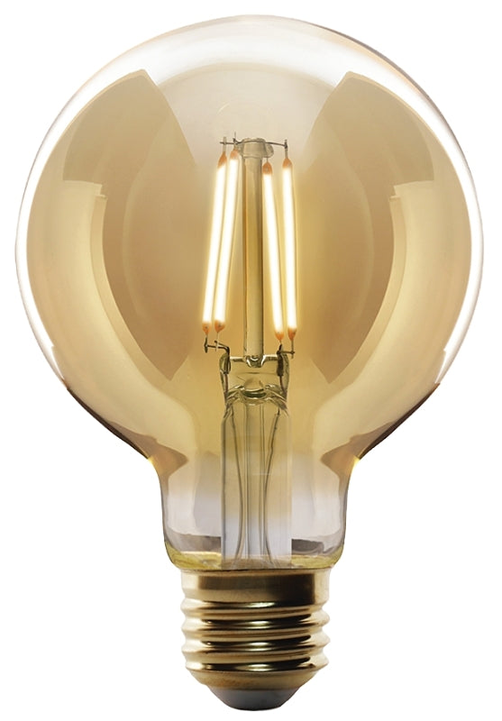 Feit Electric G25/VG/LED Filament LED Bulb, Decorative, Globe, G25 Lamp, 60 W Equivalent, E26 Lamp Base, Dimmable, Amber
