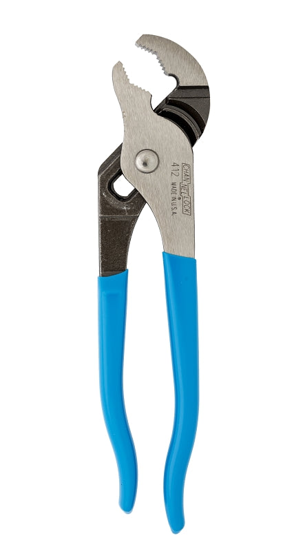 CHANNELLOCK 412 Tongue and Groove Plier, 6-1/2 in OAL, 0.94 in Jaw Opening, Blue Handle, Cushion-Grip Handle