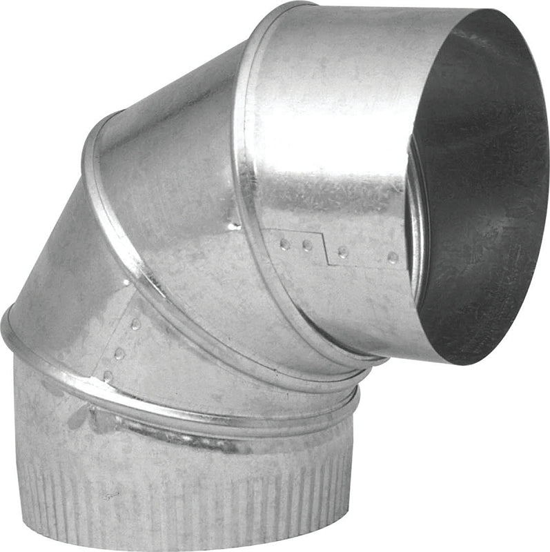 Imperial GV0298-C Adjustable Elbow, 7 in Connection, 24 Gauge, Galvanized