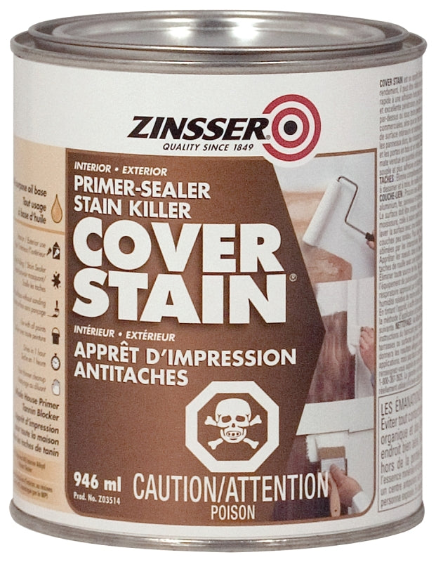 Zinsser 256185 Primer, Flat, White, 946 mL, Can