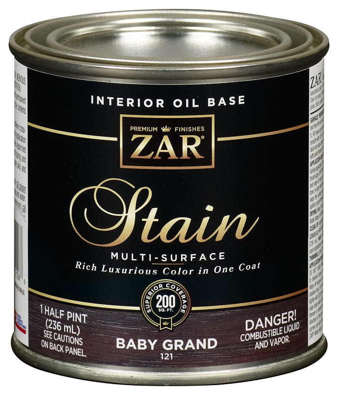 ZAR 12106 Wood Stain, Baby Grand, Liquid, 0.5 pt, Can