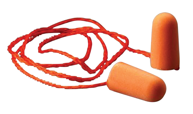 3M 1110 Ear Plugs, 29 dB NRR, Tapered, Polyurethane Ear Plug, Orange Ear Plug