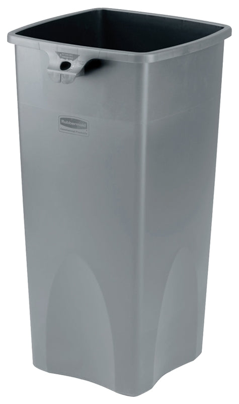 Rubbermaid Untouchable FG356988GRAY Waste Basket, 23 gal Capacity, Plastic, Gray