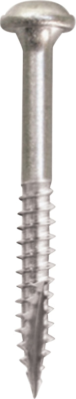 Kreg SML-F125S5-100 Pocket-Hole Screw, #7 Thread, 1-1/4 in L, Fine Thread, Maxi-Loc Head, Square Drive, Sharp Point