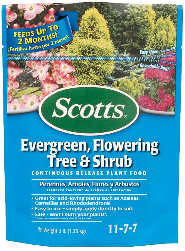 Scotts 1009101 Dry Plant Food, 3 lb Bag, 11-7-7 N-P-K Ratio