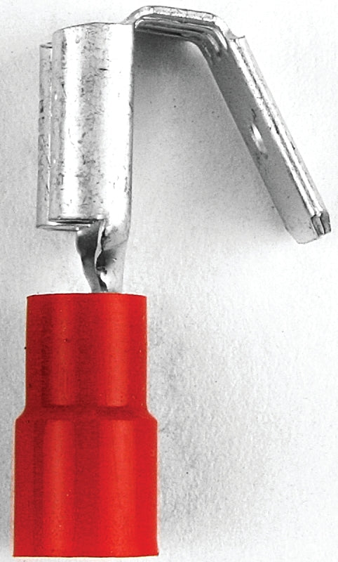 Jandorf 60949 Disconnect Terminal, 22 to 18 AWG Wire, Vinyl Insulation, Copper Contact, Red, 5/PK