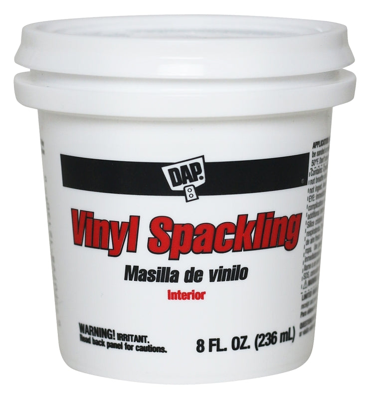 DAP 12130 Spackling Paste White, White, 0.5 pt Tub